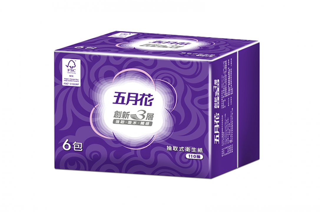 FSC驗證 五月花三層抽取式衛生紙